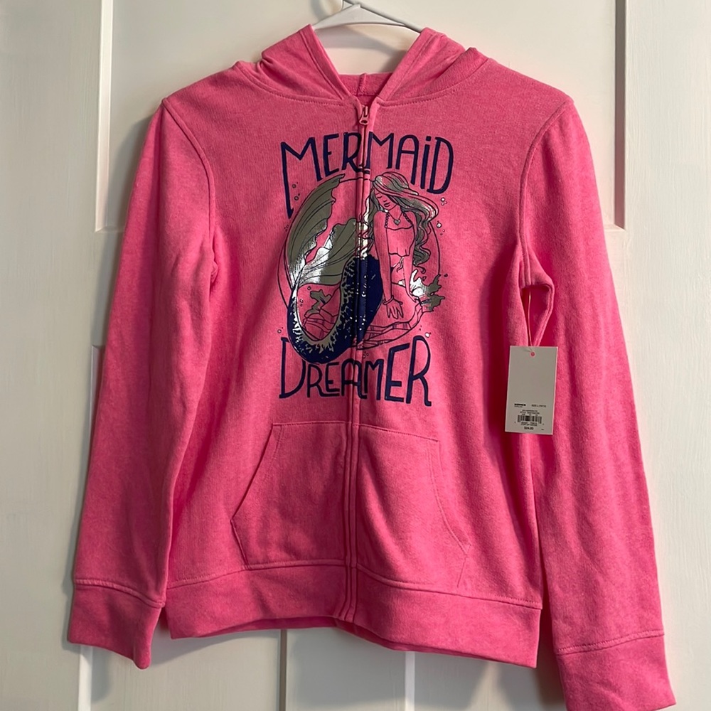 SO pink “Mermaid Dreamer” hoodie. NWT size L (10/12)